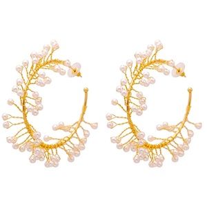 🌈2/$30 New Zara Faux Pearl Hoop Earrings